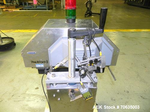 Used Automate Technologies Cap Induction Sealer, Model AM-20.Approximate 3" wide x 21" long seal area, air cooled.Mounted on a stainless steel adjustable height frame with casters.