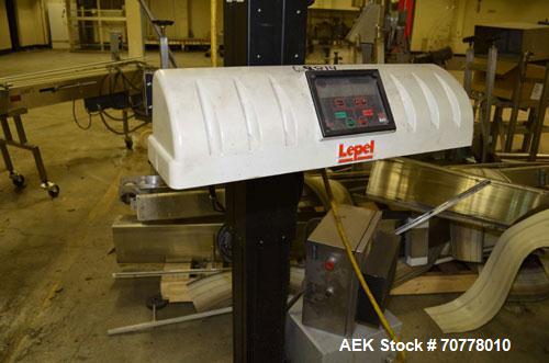 Used Lepel CS Plus air cooled induction sealer. Cap size range: 28mm to 100mm at conveyor speeds from 20 - 45 feet per minute. Has flat bar sealing. Last used in cosmetic operation.