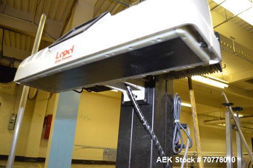 Used Lepel CS Plus air cooled induction sealer. Cap size range: 28mm to 100mm at conveyor speeds from 20 - 45 feet per minute. Has flat bar sealing. Last used in cosmetic operation.