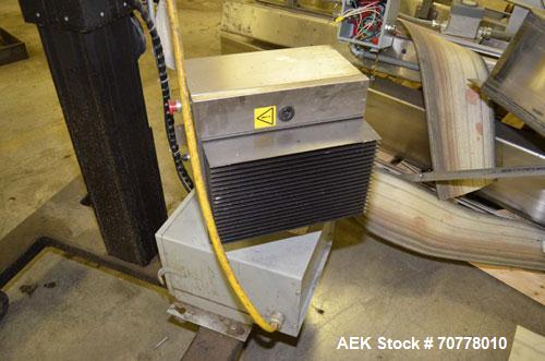 Used Lepel CS Plus air cooled induction sealer. Cap size range: 28mm to 100mm at conveyor speeds from 20 - 45 feet per minute. Has flat bar sealing. Last used in cosmetic operation.