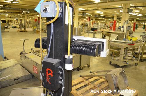 Used Lepel CS Plus air cooled induction sealer. Cap size range: 28mm to 100mm at conveyor speeds from 20 - 45 feet per minute. Has flat bar sealing. Last used in cosmetic operation.