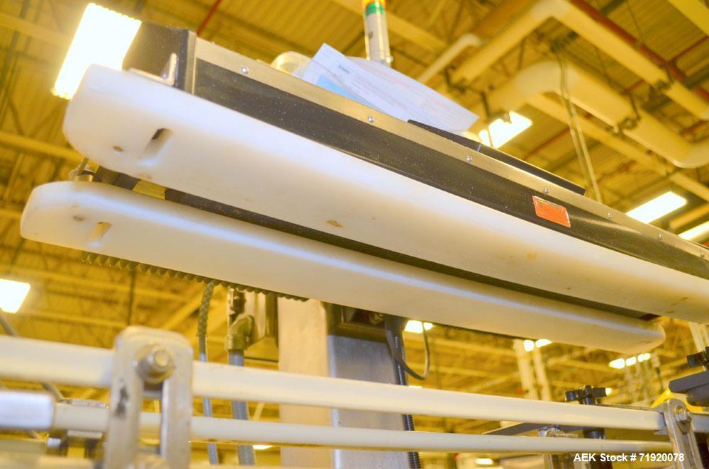 Used Lepel induction sealer, Model CS PLUS 350 SS, Serial # 1124-003026. Stainless steel construction, mounted over line conveyor.