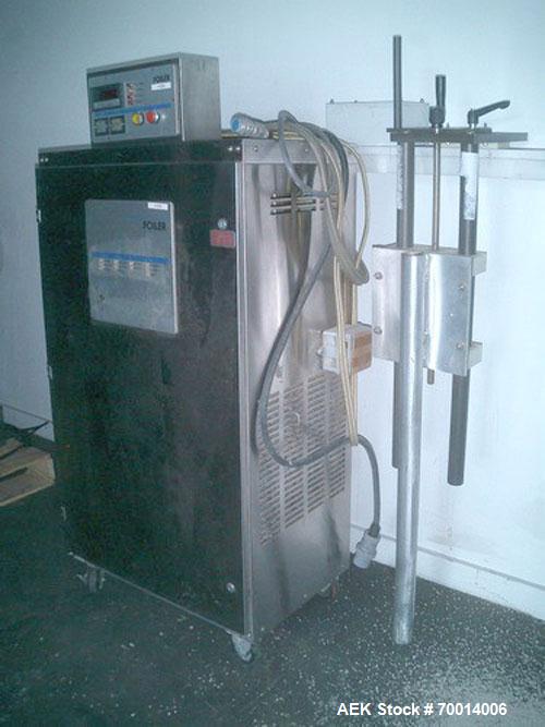 Used Pillar Technologies Induction Sealer, Model Foiler. This machine features a 4000 kW power supply housed in a stainless steel portable cabinet measuring 26” wide x 16” deep x 55” high. This machi...