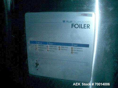 Used Pillar Technologies Induction Sealer, Model Foiler. This machine features a 4000 kW power supply housed in a stainless steel portable cabinet measuring 26” wide x 16” deep x 55” high. This machi...