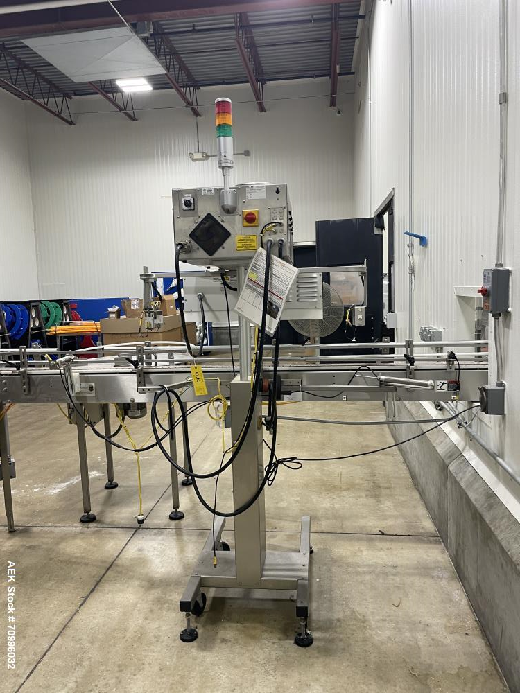 Used Pillar Model Unifoiler, compact, air cooled induction sealing system from 0 to 120 feet per minute with number of product per minute - depending on materials and application. Equipped with 4kw a...