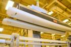 Used Lepel induction sealer, Model CS PLUS 350 SS, Serial # 1124-003026. Stainless steel construction, mounted over line conveyor.