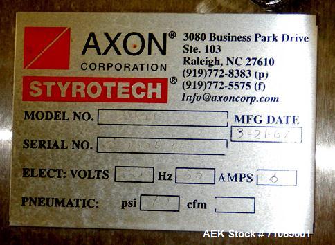 Used Axon Model EZ-400 Wide Format Sleeve Labeler