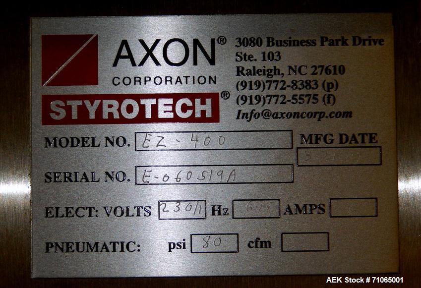 Used Axon Model EZ-400 Wide Format Sleeve Labeler