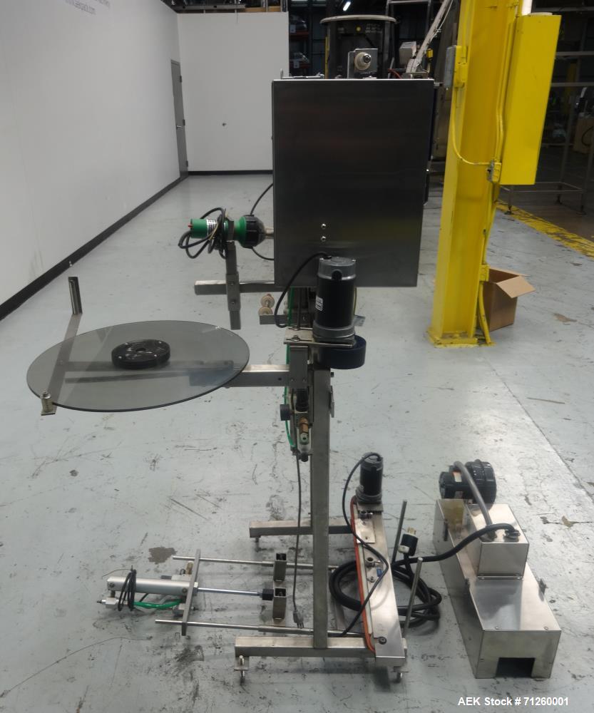 Used Marburg Model M-5B Tamper Evident Shrink Labeler