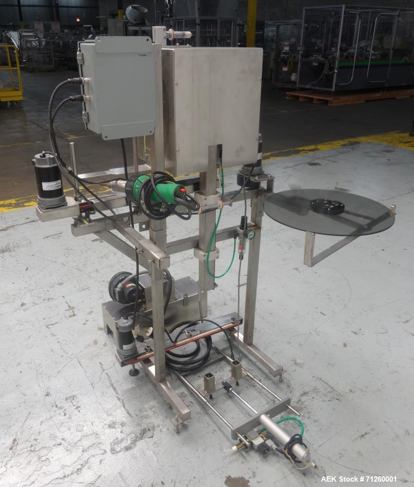 Used Marburg Model M-5B Tamper Evident Shrink Labeler