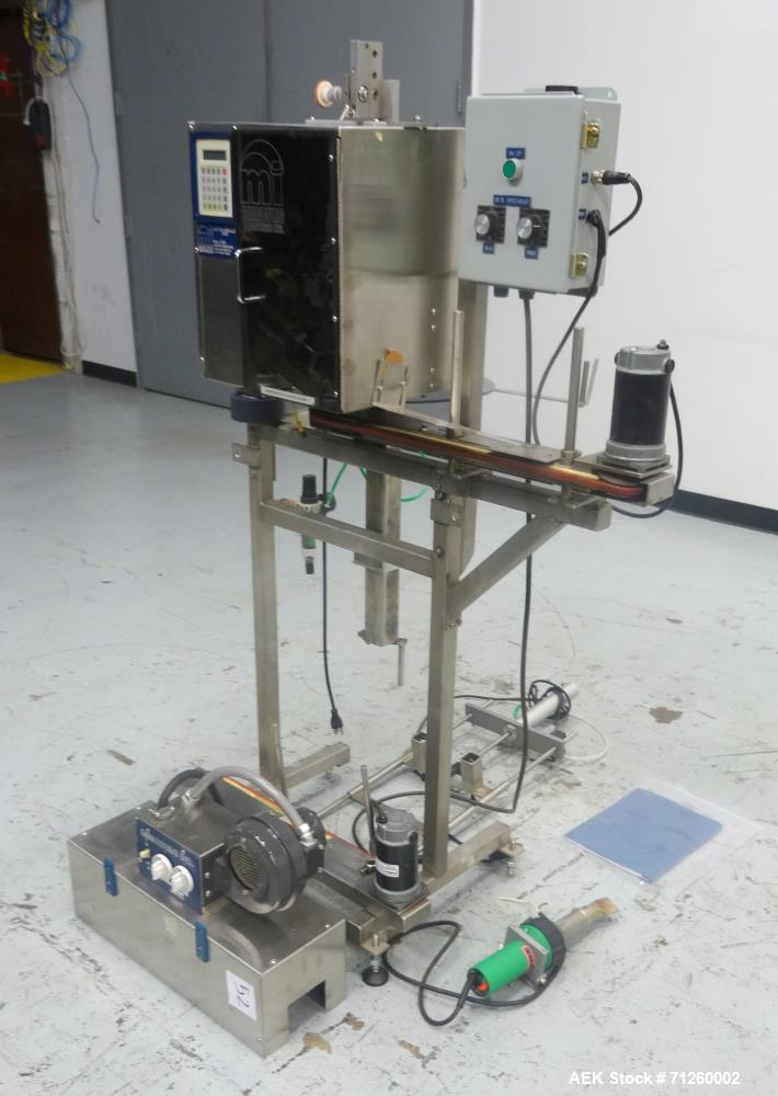 Used Marburg Model M-5B Tamper Evident Shrink Labeler