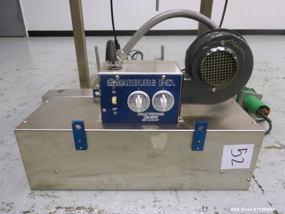 Used Marburg Model M-5B Tamper Evident Shrink Labeler
