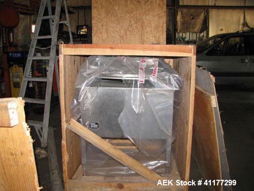 Used Kalsih Bandit Neck Bander, model 5400. Manually adjustable size range, and height. Driven by a 1/6hp, 1/60/120 volt motor. Mounted on a stainless steel frame. Built 1993