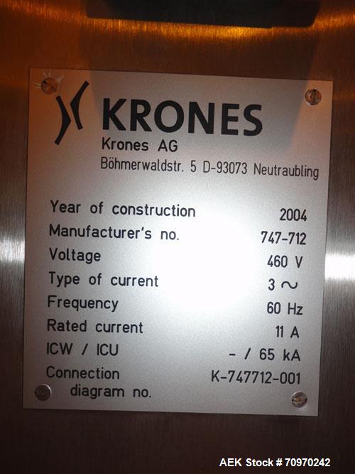 Used Krones Garantomatic High Speed Automatic Neck Banding Sleeve Labeling Machine