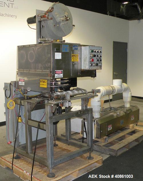 Used PDC 50 Tamper Evident Neck Bander and Shrink Sleeve Labeling Machine, capable of speeds from 50 to 130 CPM. Band/Sleeve size range: Diameter .375" to 3.00" or 10 to 75 MM; Band Height .625" to 7...