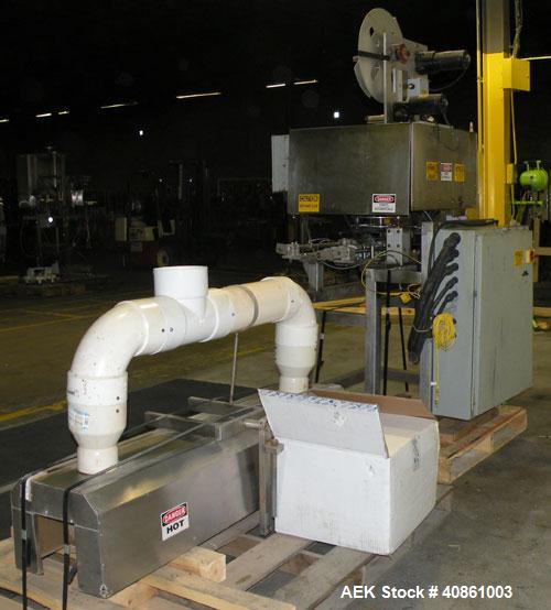 Used PDC 50 Tamper Evident Neck Bander and Shrink Sleeve Labeling Machine, capable of speeds from 50 to 130 CPM. Band/Sleeve size range: Diameter .375" to 3.00" or 10 to 75 MM; Band Height .625" to 7...