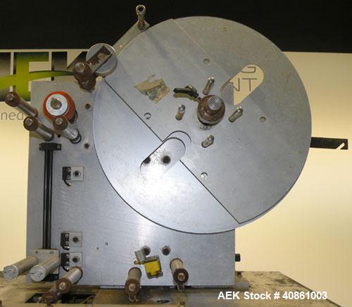 Used PDC 50 Tamper Evident Neck Bander and Shrink Sleeve Labeling Machine, capable of speeds from 50 to 130 CPM. Band/Sleeve size range: Diameter .375" to 3.00" or 10 to 75 MM; Band Height .625" to 7...