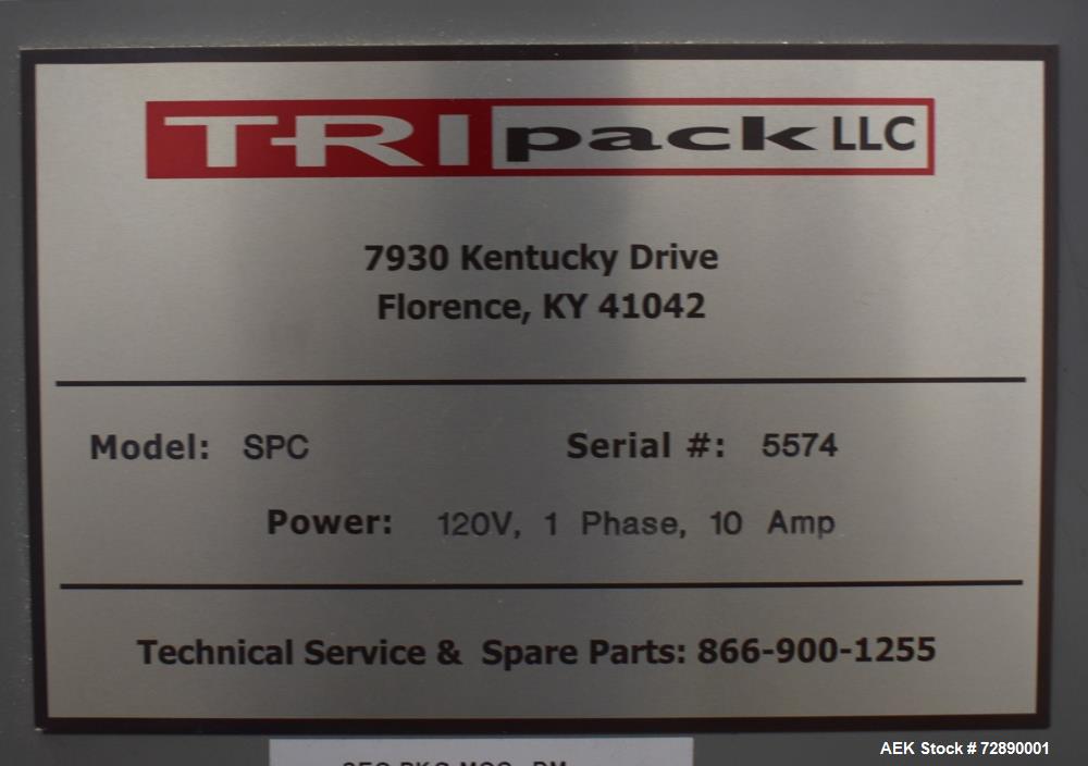 Used Tri-Pack SPC Tamper Evident Bander & Sleeve Labeler – 250–300 CPM