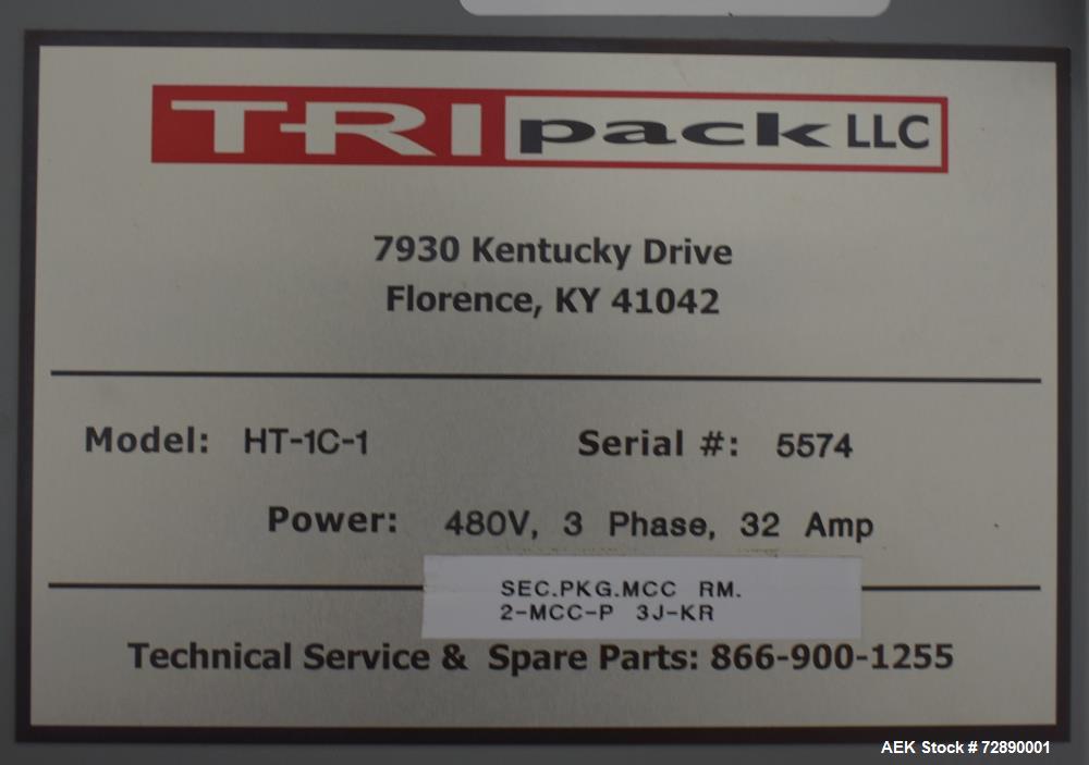 Used Tri-Pack SPC Tamper Evident Bander & Sleeve Labeler – 250–300 CPM