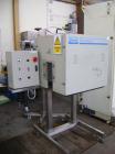 Used Sleevit Model SC100 Tamper Evident Neck Bander with.165MM maximum layflat, unlimited band length. Container / bandsize range of:20mm dia, 25mm length,at 50 cpm, up to to 100mm dia, 250mm length,...