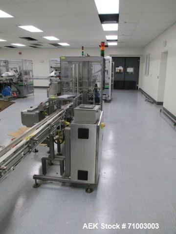 Used MGS Model VCS Vertical Card Stacker. Machine is capable of speed