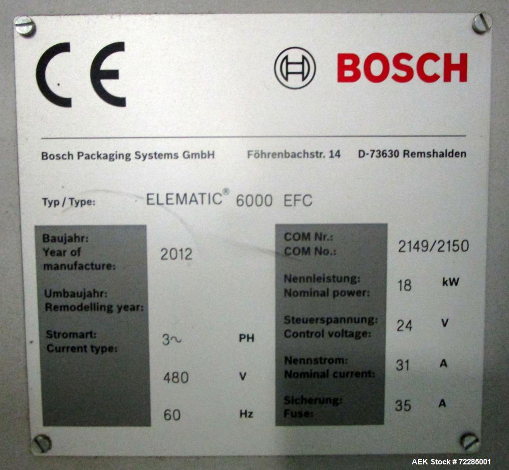 Used Bosch (Syntegon) Elematic 6000 EFC "K-Cup Style" Coffee Cartoning Line