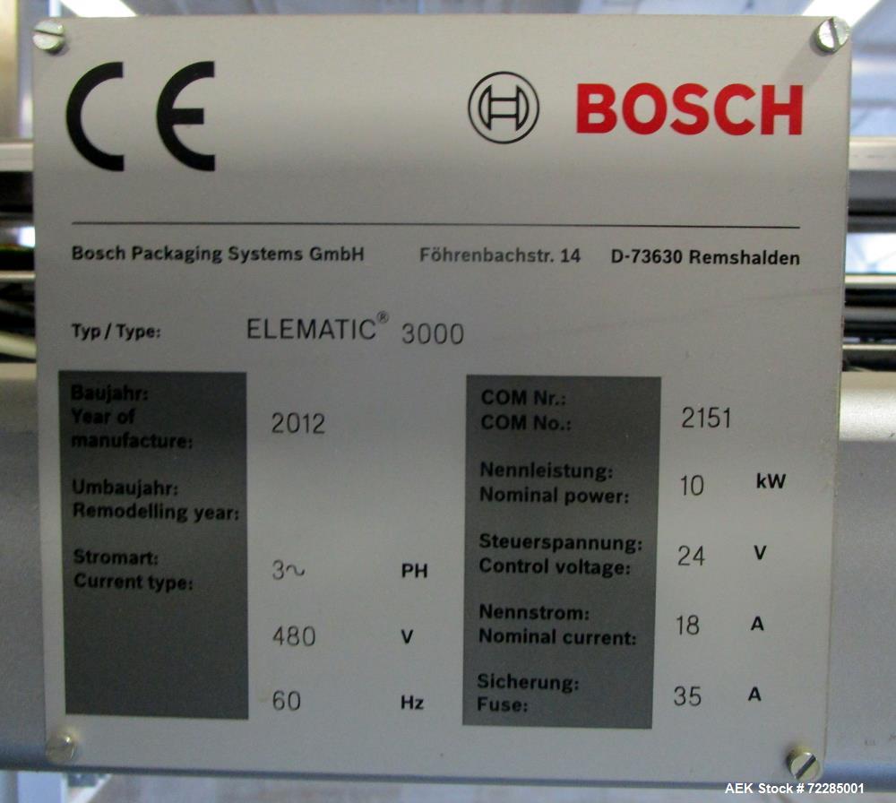 Used Bosch (Syntegon) Elematic 6000 EFC "K-Cup Style" Coffee Cartoning Line