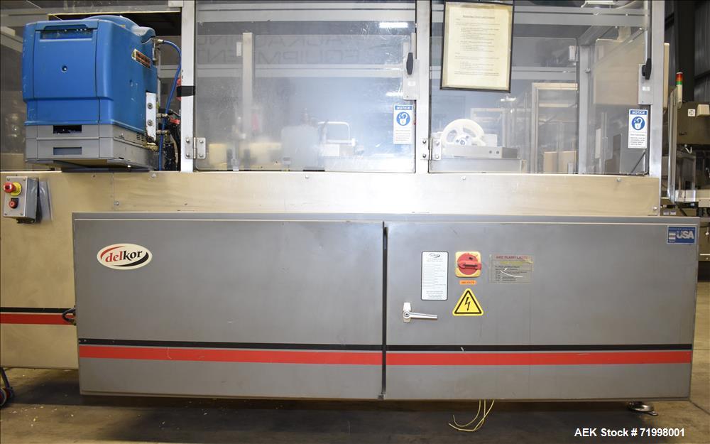 Used Delkor Capstone FSC Top Seal Carton Flange Closer – 55 CPM