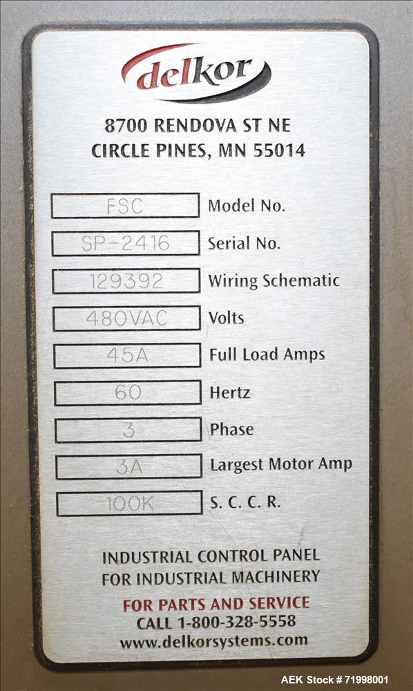 Used Delkor Capstone FSC Top Seal Carton Flange Closer – 55 CPM