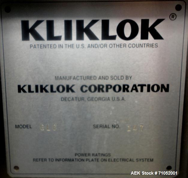 Used Kliklok Genesis Model GLC Triseal Topload Carton Closing Machine