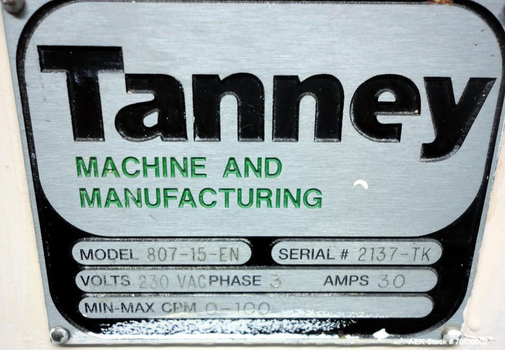 Used Tanney Inline Triseal Top Load Carton Closer, Model 807-15