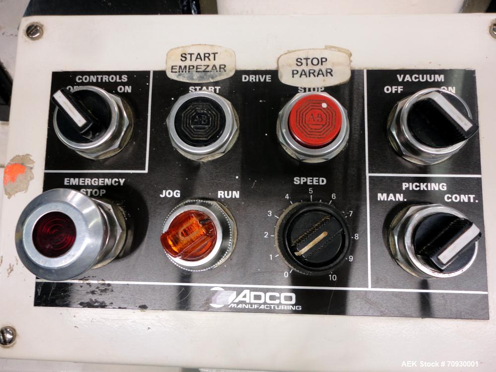 Used- Adco Dual Head Tab Lock Top Load Triseal Carton Former, Model AF60