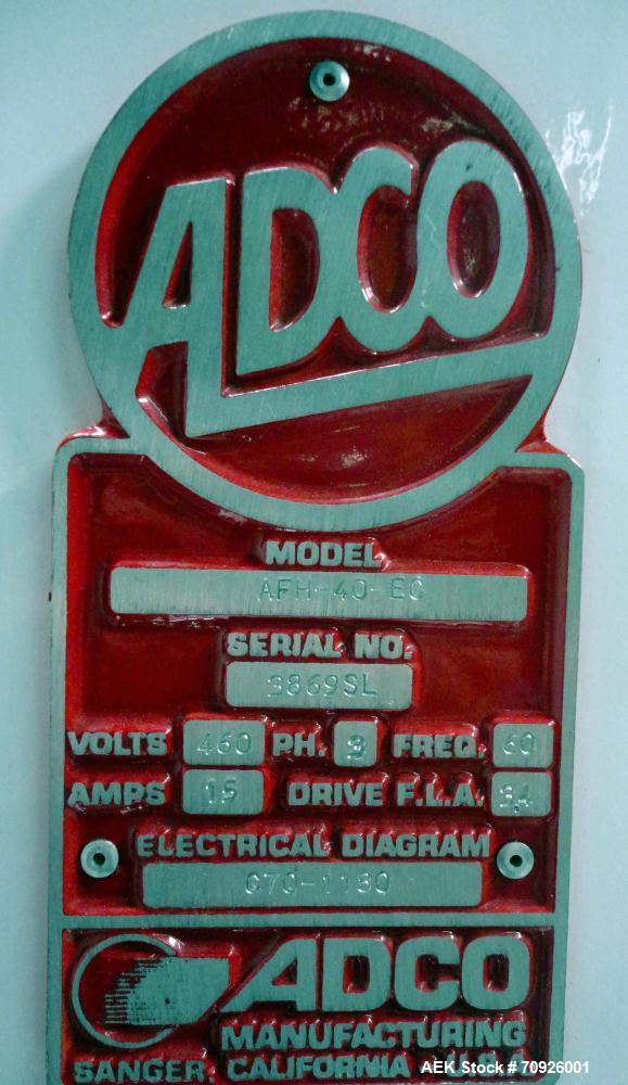 Used- Adco Tab-Lock Top-Load Tri-Seal Carton Forming Machine,  Model AFH-40-EC
