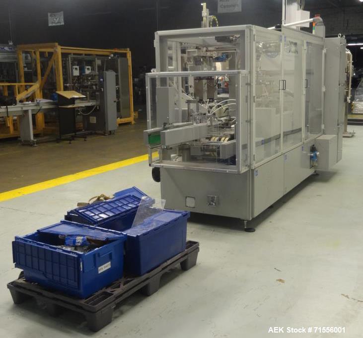 Used IMA Model FR100 Hooded Style Tray Former and Packer with Bottle Loader