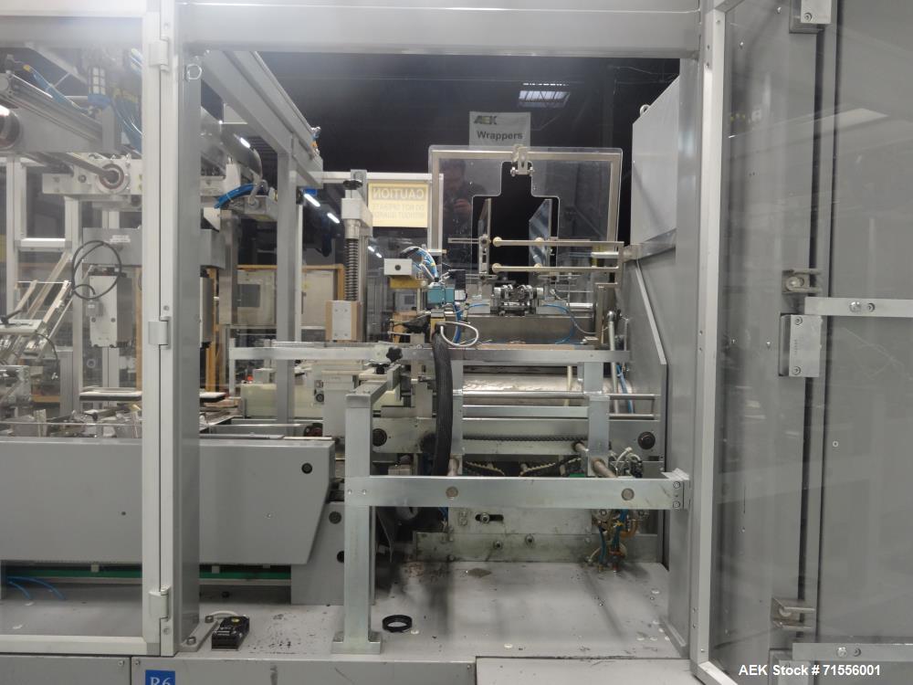 Used IMA Model FR100 Hooded Style Tray Former and Packer with Bottle Loader