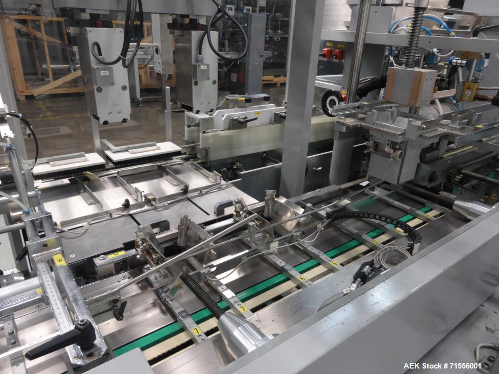 Used IMA Model FR100 Hooded Style Tray Former and Packer with Bottle Loader