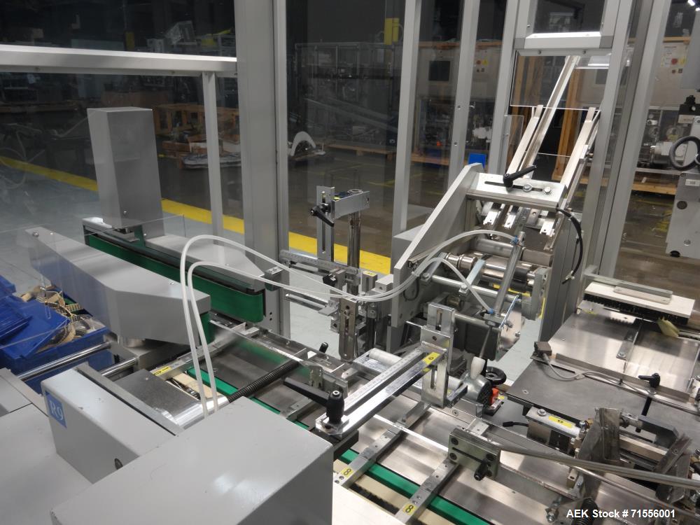 Used IMA Model FR100 Hooded Style Tray Former and Packer with Bottle Loader