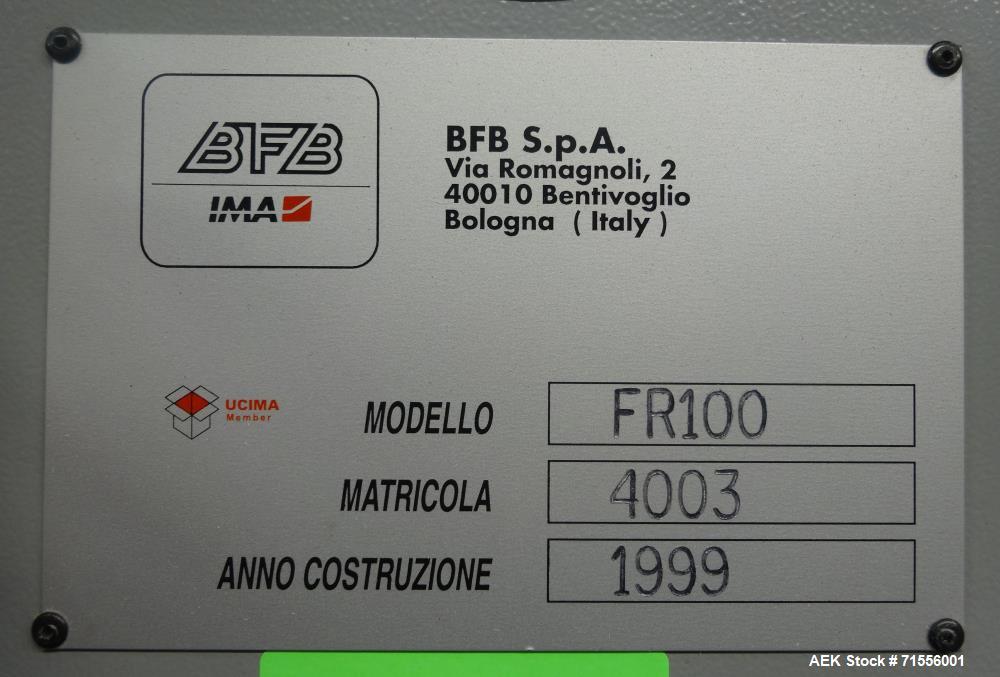 Used IMA Model FR100 Hooded Style Tray Former and Packer with Bottle Loader