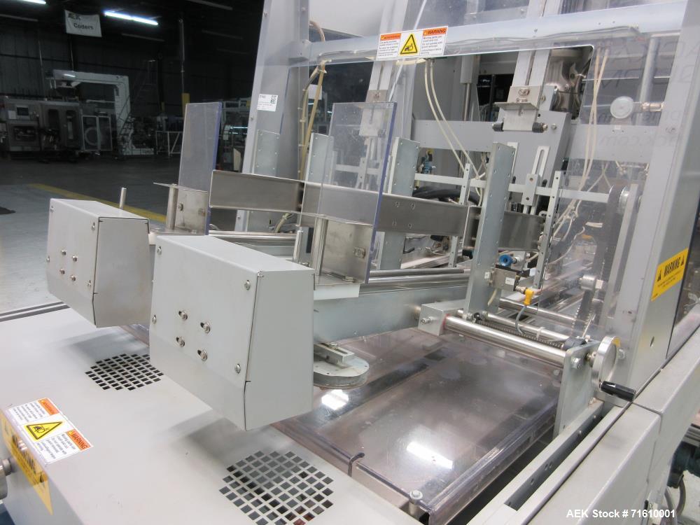 Used Bosch (Doboy) Model 7520 Automatic Dual Head Tray Former and Top Load Carton Former. Capable of speeds from 50 - 150 Trays/Cartons per minute (depending on application). Set up with Nordson Pro ...