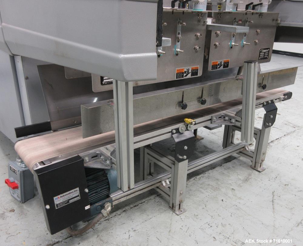 Used Bosch (Doboy) Model 7520 Automatic Dual Head Tray Former and Top Load Carton Former. Capable of speeds from 50 - 150 Trays/Cartons per minute (depending on application). Set up with Nordson Pro ...