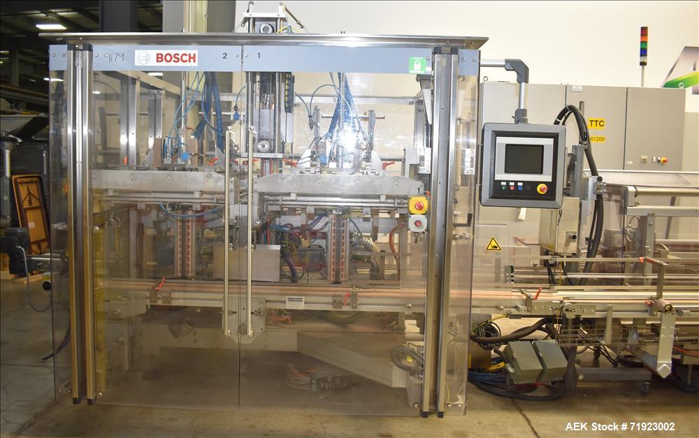 Used Bosch (Syntegon) Triseal Carton Former, Robotic Loader & Top Closer