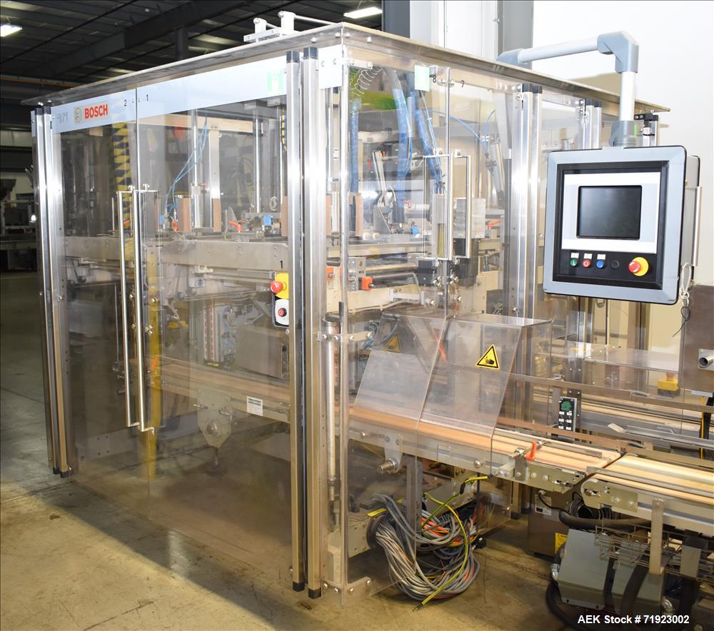 Used Bosch (Syntegon) Triseal Carton Former, Robotic Loader & Top Closer