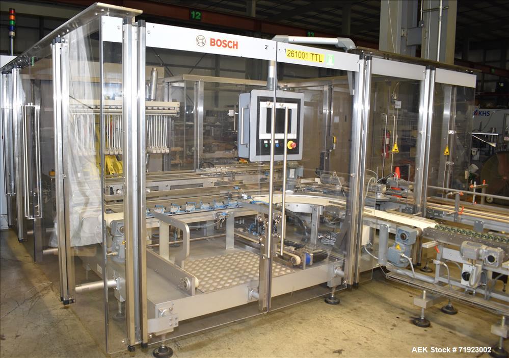 Used Bosch (Syntegon) Triseal Carton Former, Robotic Loader & Top Closer