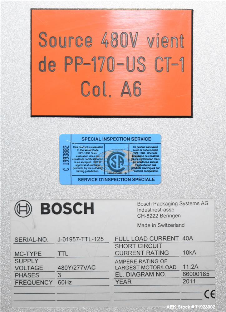 Used Bosch (Syntegon) Triseal Carton Former, Robotic Loader & Top Closer