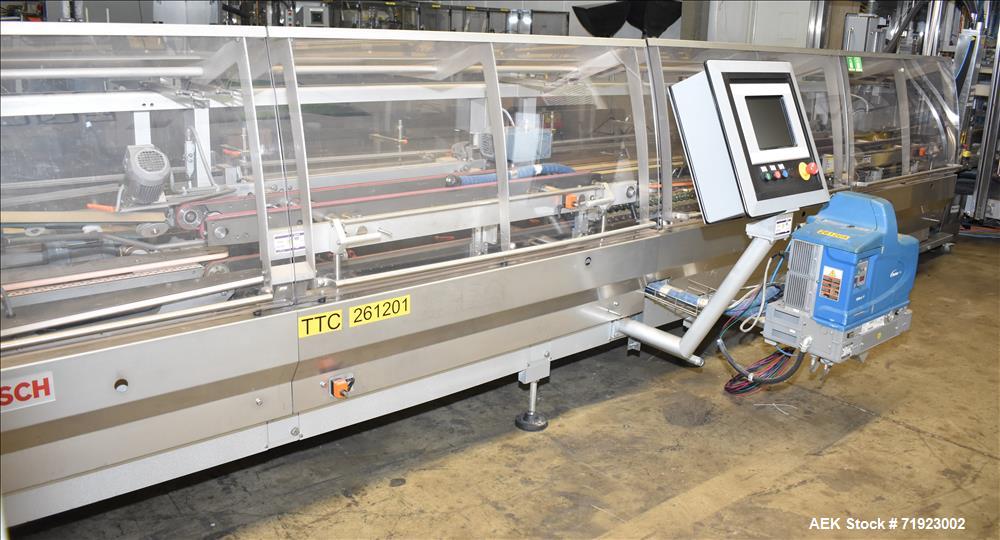 Used Bosch (Syntegon) Triseal Carton Former, Robotic Loader & Top Closer