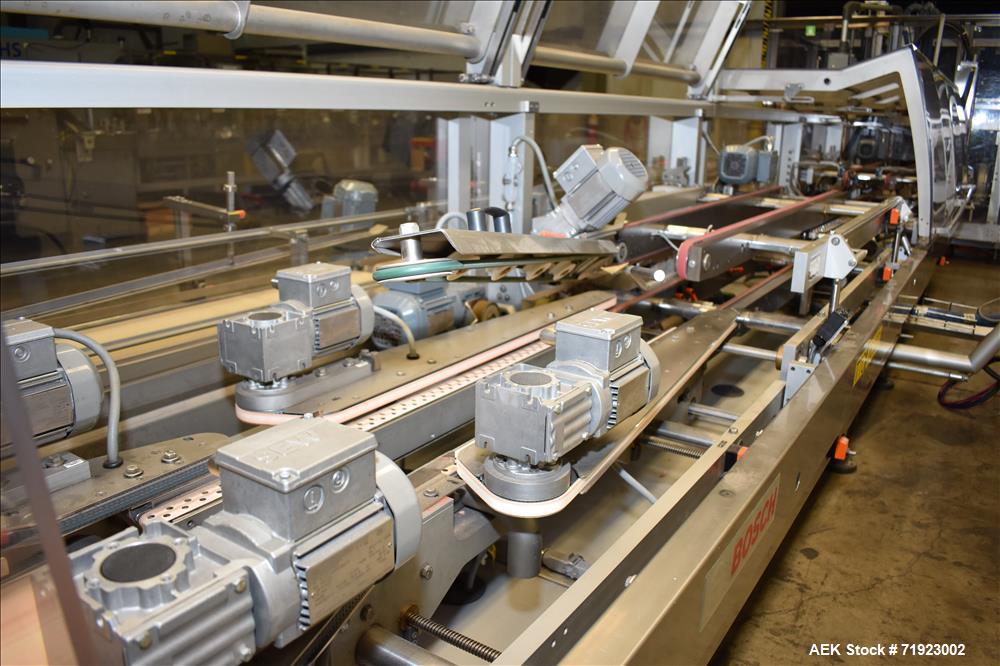 Used Bosch (Syntegon) Triseal Carton Former, Robotic Loader & Top Closer