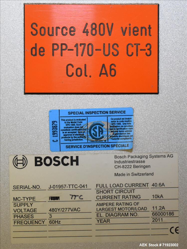 Used Bosch (Syntegon) Triseal Carton Former, Robotic Loader & Top Closer