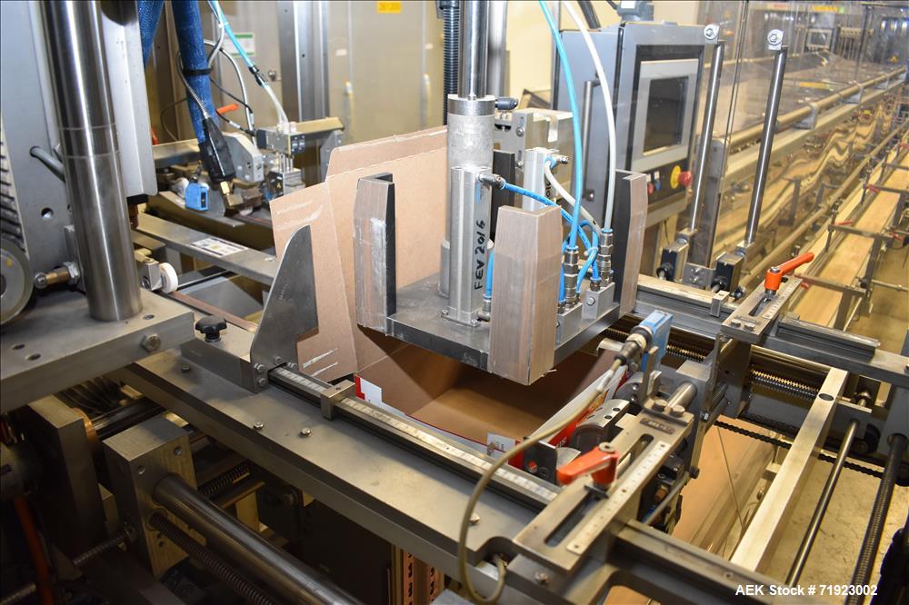 Used Bosch (Syntegon) Triseal Carton Former, Robotic Loader & Top Closer