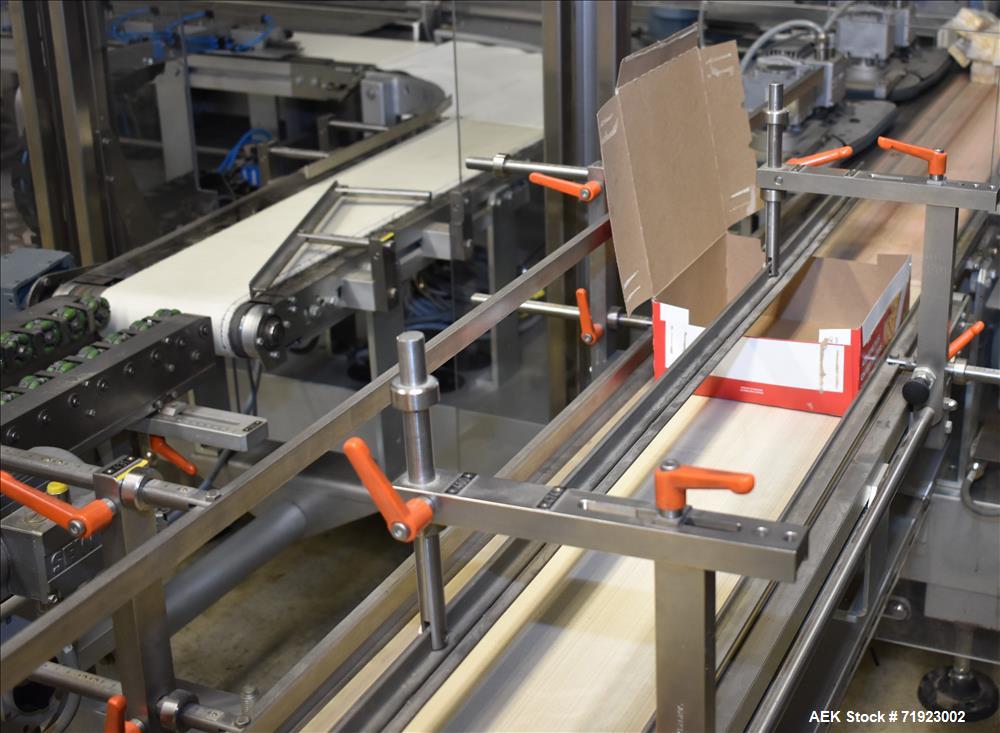 Used Bosch (Syntegon) Triseal Carton Former, Robotic Loader & Top Closer