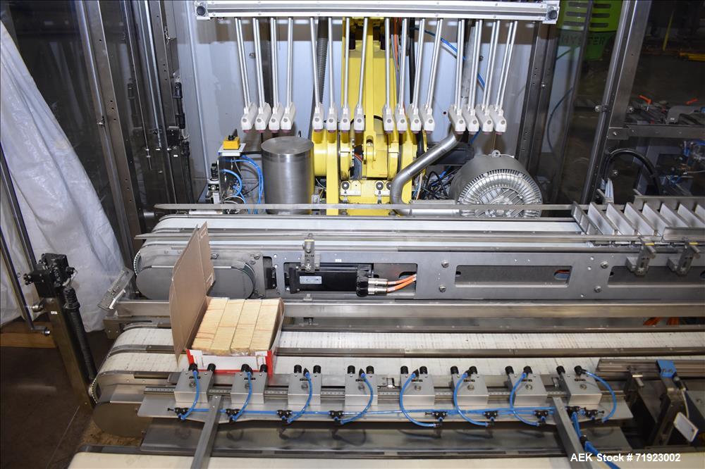 Used Bosch (Syntegon) Triseal Carton Former, Robotic Loader & Top Closer